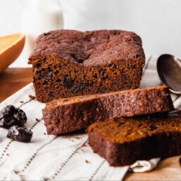 Slices of Peter Sidwell's Prune + Squash Gingerbread