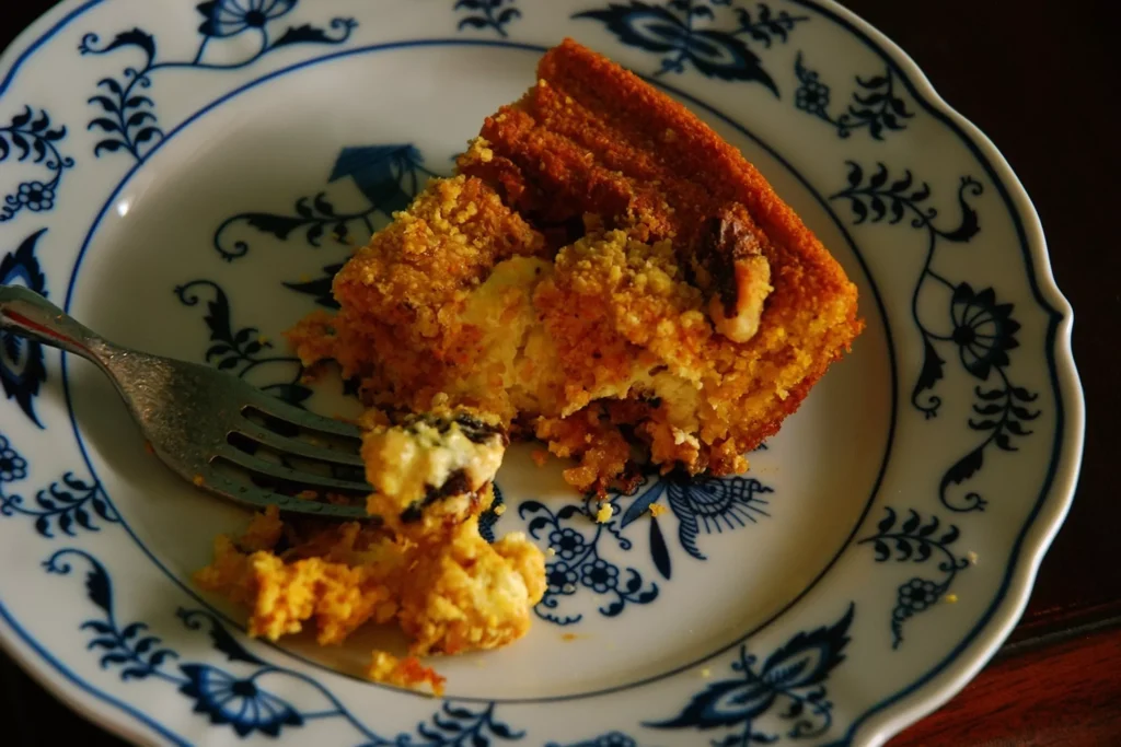 Food 52's Polenta Cake with Ricotta and Prune filling