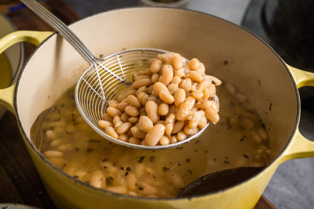 We used Rancho Gordo Marcella Beans to make Beans marbella, but you can use any white bean