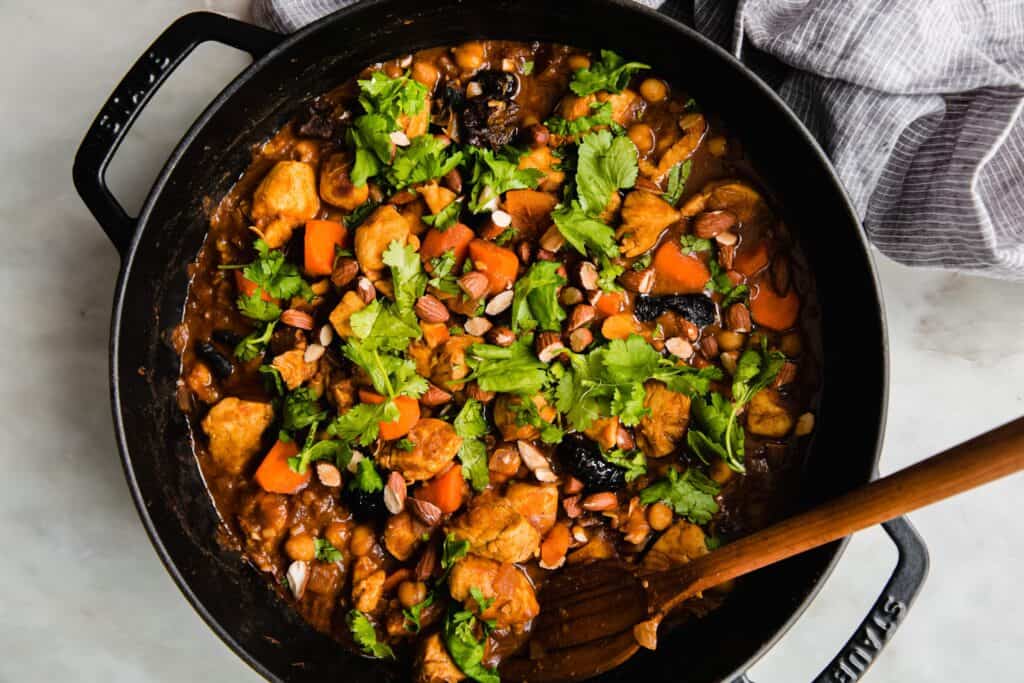 a pan full of Little Spice jar's Soul warming chicken tagine