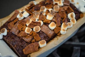A loaf of s'mores banana bread by Rachel Dunston