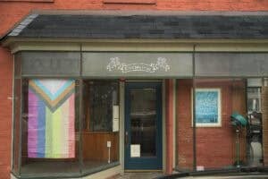 exterior of cafe mutton in hudson new york