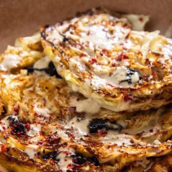 oven baked stuffed savoy cabbage on a platter