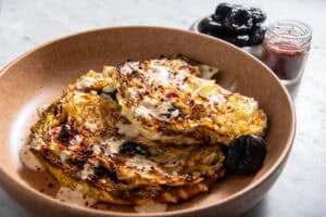 oven baked stuffed savoy cabbage on a platter