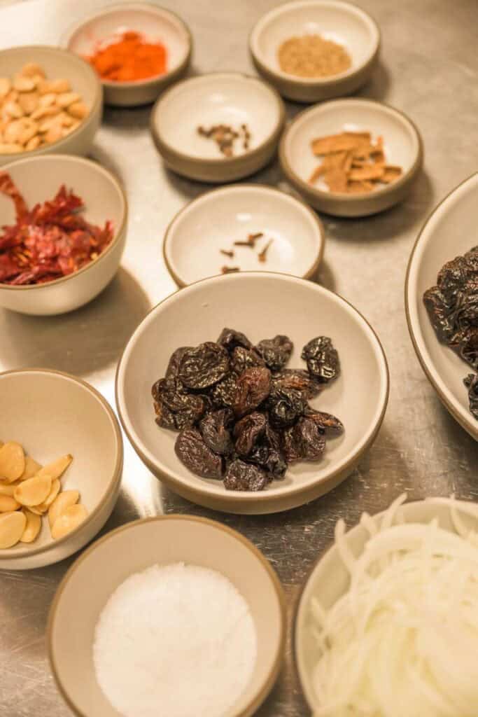 ingredients for mole at casa playa