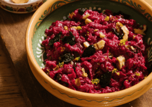 bowl of beet salad